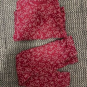 Kids Pink Heart Patterned Pajamas